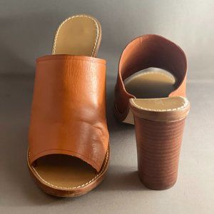 JCrew Malow Mules Cognac